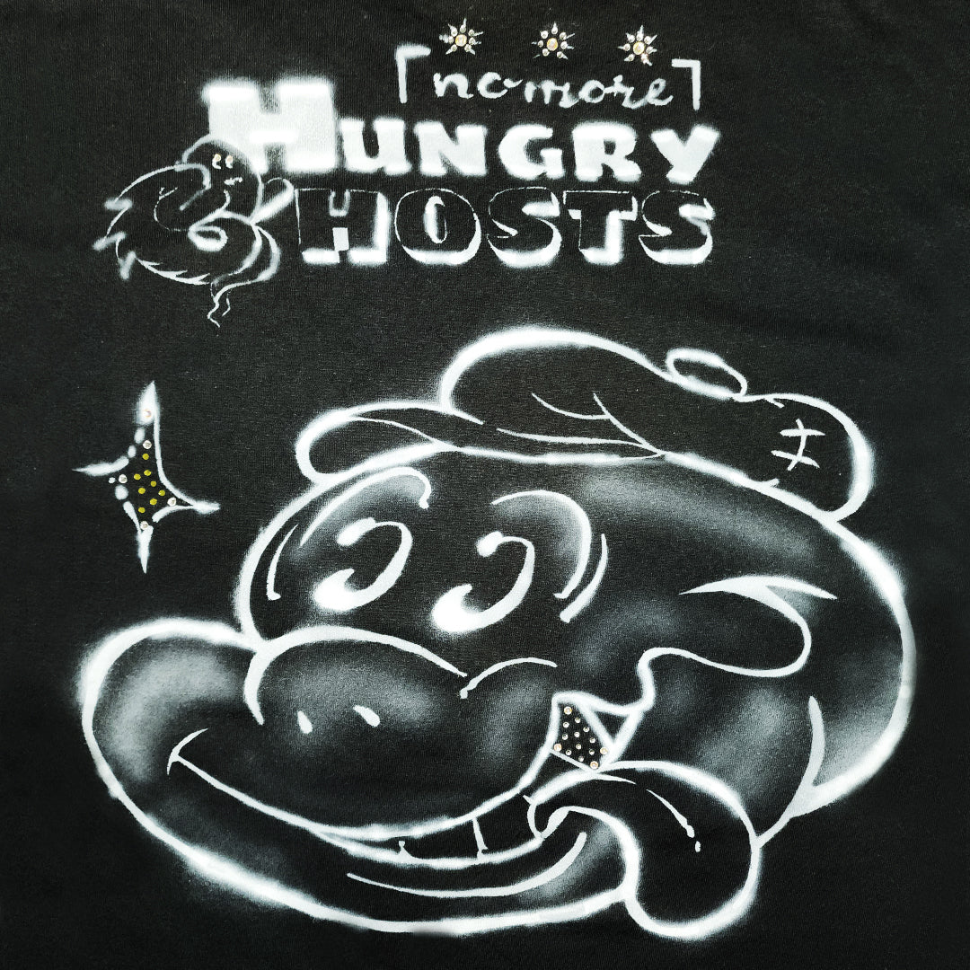 Ghost Tweety Bird Hello Kitty Airbrushed T-Shirt (BLING BLING)