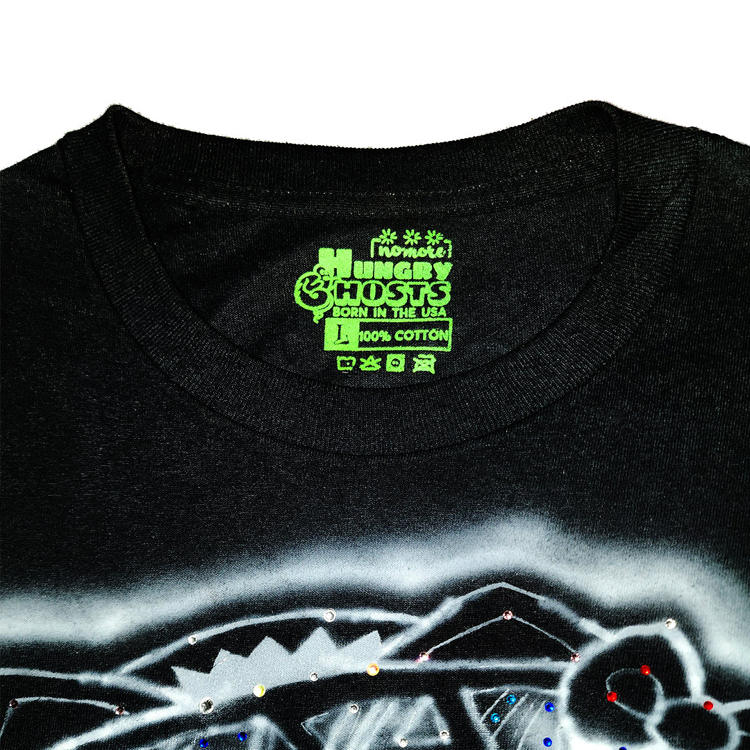 Ghost Tweety Bird Hello Kitty Airbrushed T-Shirt (BLING BLING)